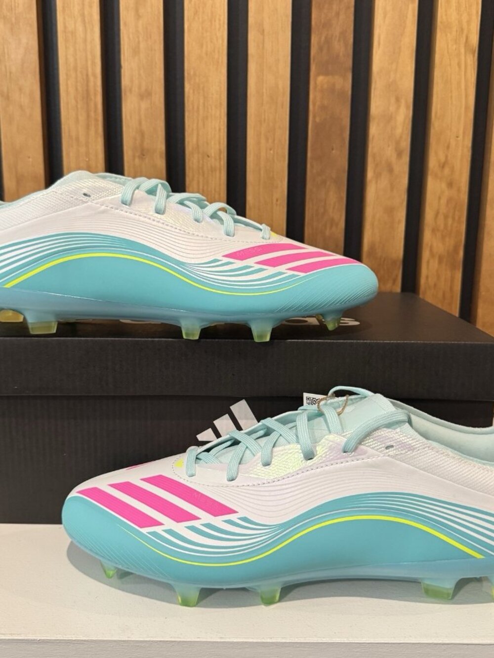 adidas F50 Messi Pro FG South Beach Pink Blue JQ0932 WMNS 10.5 / Men Size 9.5